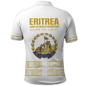 Eritrea Martyrs Day June 20 Polo Shirt Never Forgotten Proud Eritrean Heritage White Version