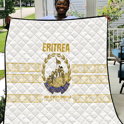 Eritrea Martyrs Day June 20 Quilt Never Forgotten Proud Eritrean Heritage White Version