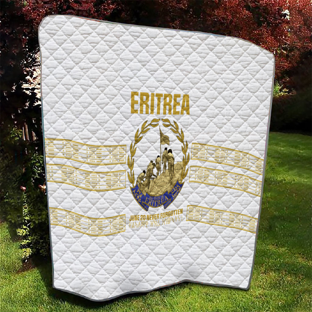 Eritrea Martyrs Day June 20 Quilt Never Forgotten Proud Eritrean Heritage White Version