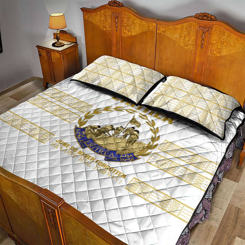 Eritrea Martyrs Day June 20 Quilt Bed Set Never Forgotten Proud Eritrean Heritage White Version
