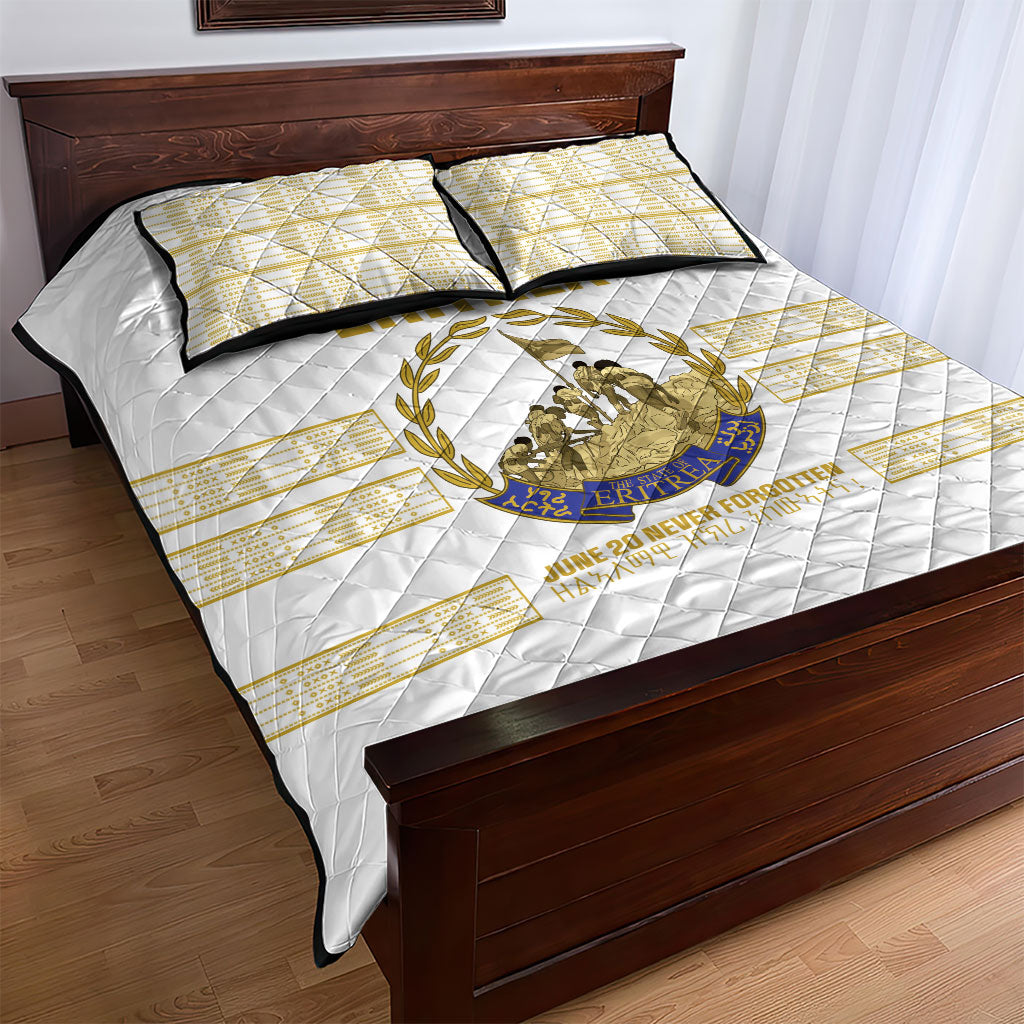 Eritrea Martyrs Day June 20 Quilt Bed Set Never Forgotten Proud Eritrean Heritage White Version