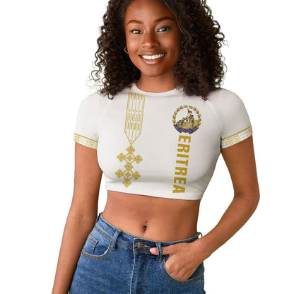 Eritrea Martyrs Day June 20 Raglan Cropped T shirt Never Forgotten Proud Eritrean Heritage White Version