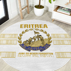 Eritrea Martyrs Day June 20 Round Carpet Never Forgotten Proud Eritrean Heritage White Version