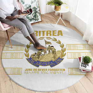 Eritrea Martyrs Day June 20 Round Carpet Never Forgotten Proud Eritrean Heritage White Version