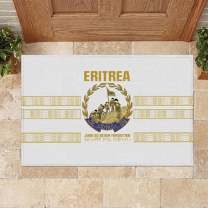 Eritrea Martyrs Day June 20 Rubber Doormat Never Forgotten Proud Eritrean Heritage White Version