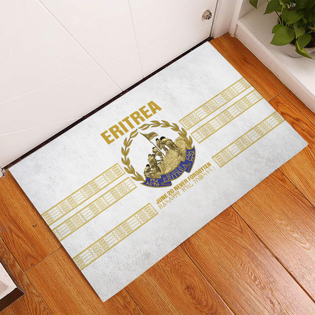 Eritrea Martyrs Day June 20 Rubber Doormat Never Forgotten Proud Eritrean Heritage White Version