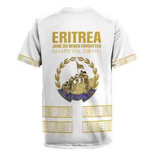 Eritrea Martyrs Day June 20 Rugby Jersey Never Forgotten Proud Eritrean Heritage White Version