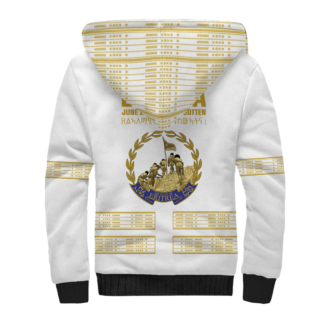 Eritrea Martyrs Day June 20 Sherpa Hoodie Never Forgotten Proud Eritrean Heritage White Version
