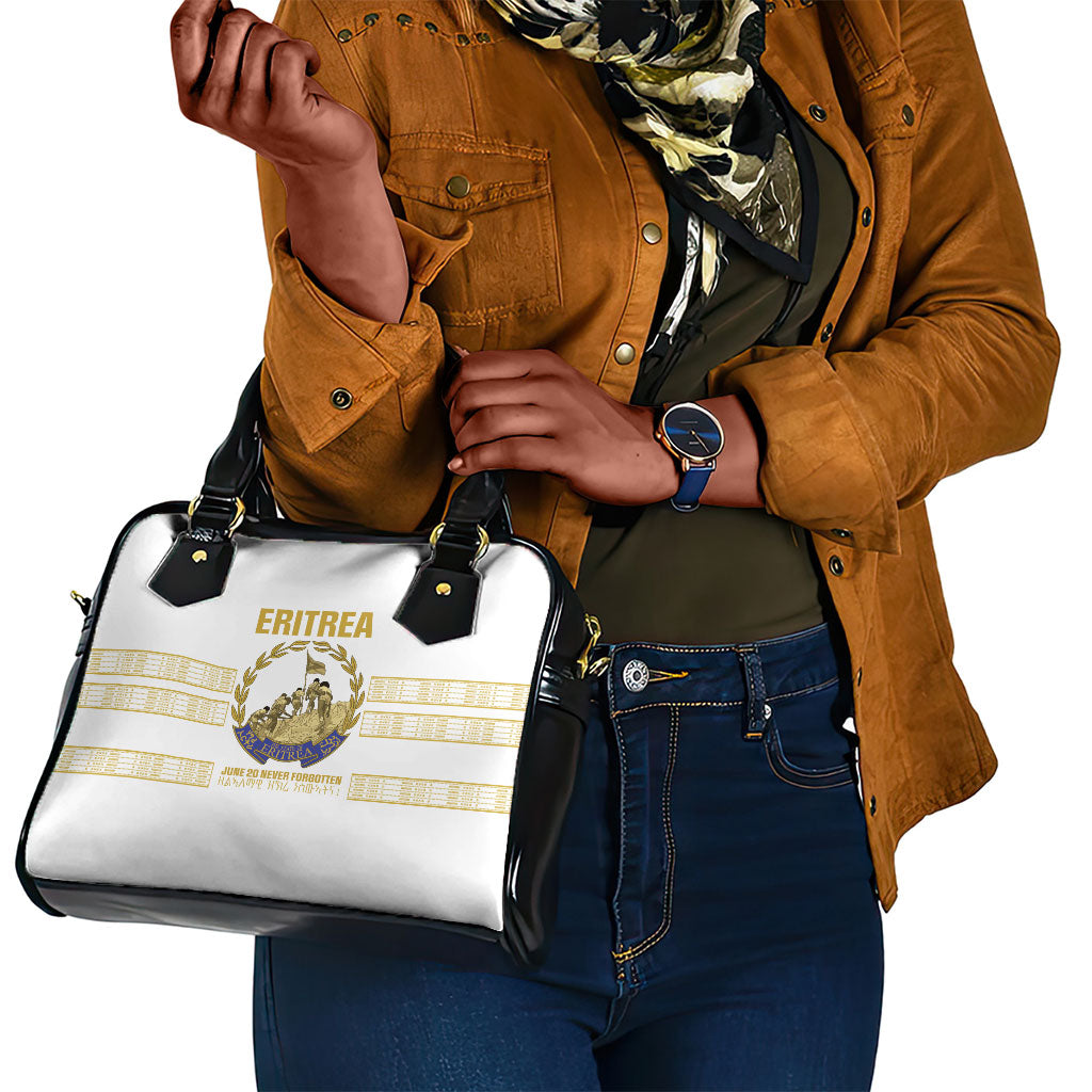 Eritrea Martyrs Day June 20 Shoulder Handbag Never Forgotten Proud Eritrean Heritage White Version