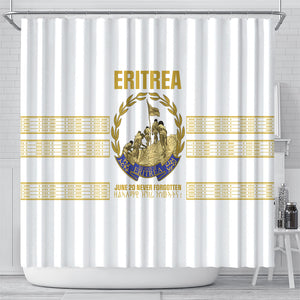 Eritrea Martyrs Day June 20 Shower Curtain Never Forgotten Proud Eritrean Heritage White Version