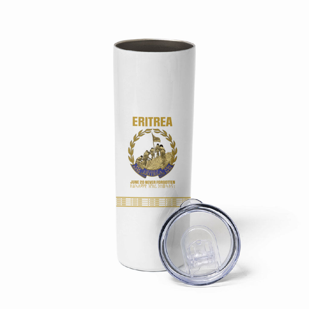 Eritrea Martyrs Day June 20 Skinny Tumbler Never Forgotten Proud Eritrean Heritage White Version