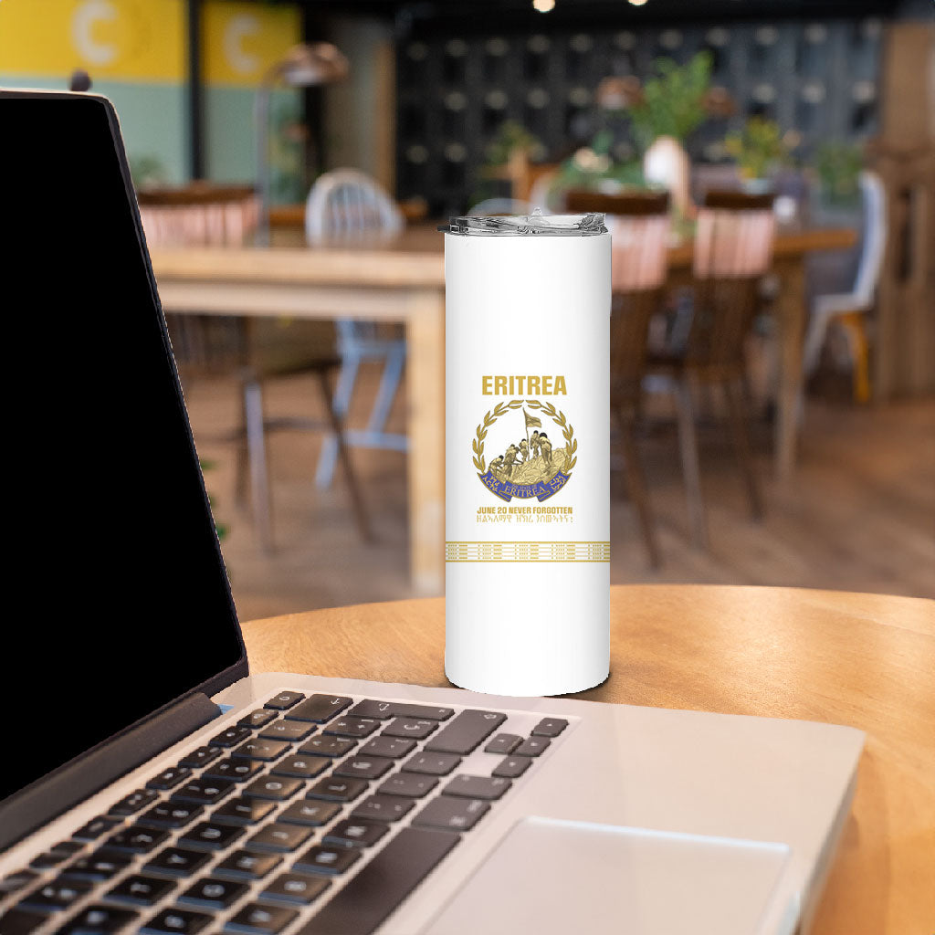 Eritrea Martyrs Day June 20 Skinny Tumbler Never Forgotten Proud Eritrean Heritage White Version