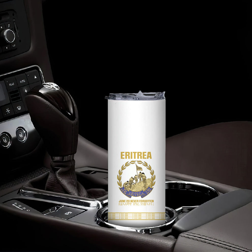 Eritrea Martyrs Day June 20 Skinny Tumbler Never Forgotten Proud Eritrean Heritage White Version