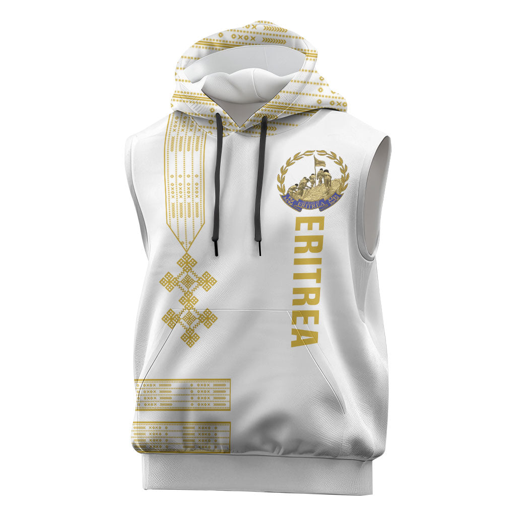 Eritrea Martyrs Day June 20 Sleeveless Hoodie Never Forgotten Proud Eritrean Heritage White Version