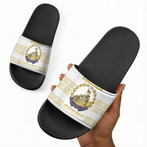 Eritrea Martyrs Day June 20 Slide Sandals Never Forgotten Proud Eritrean Heritage White Version