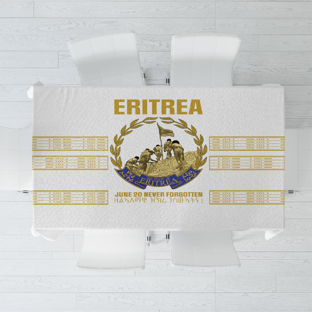 Eritrea Martyrs Day June 20 Tablecloth Never Forgotten Proud Eritrean Heritage White Version