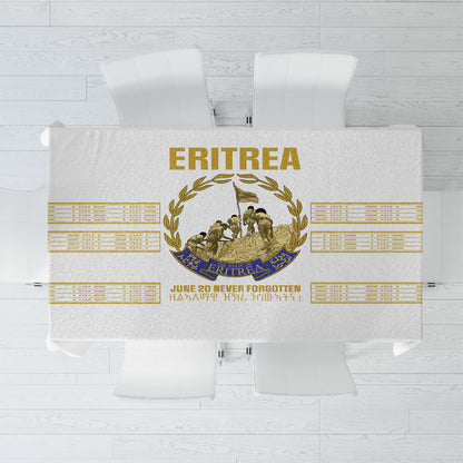 Eritrea Martyrs Day June 20 Tablecloth Never Forgotten Proud Eritrean Heritage White Version