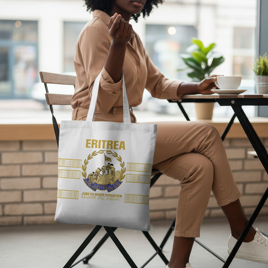Eritrea Martyrs Day June 20 Tote Bag Never Forgotten Proud Eritrean Heritage White Version