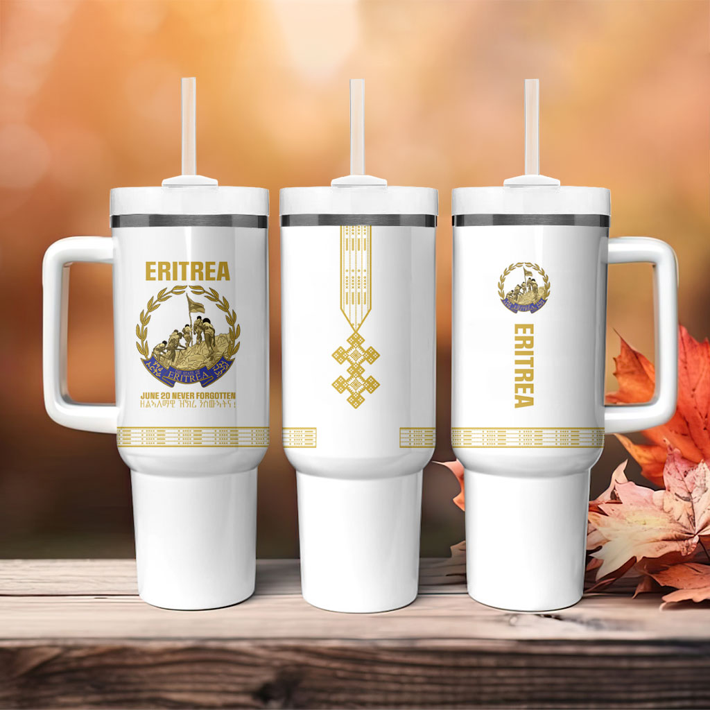 Eritrea Martyrs Day June 20 Tumbler With Handle Never Forgotten Proud Eritrean Heritage White Version