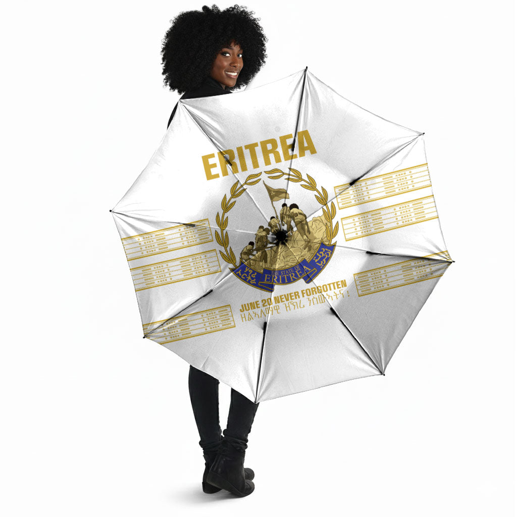 Eritrea Martyrs Day June 20 Umbrella Never Forgotten Proud Eritrean Heritage White Version