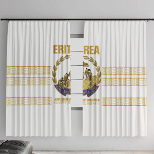 Eritrea Martyrs Day June 20 Window Curtain Never Forgotten Proud Eritrean Heritage White Version