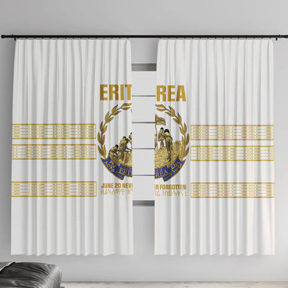 Eritrea Martyrs Day June 20 Window Curtain Never Forgotten Proud Eritrean Heritage White Version