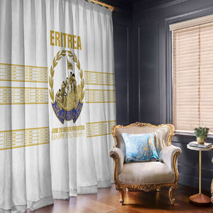 Eritrea Martyrs Day June 20 Window Curtain Never Forgotten Proud Eritrean Heritage White Version