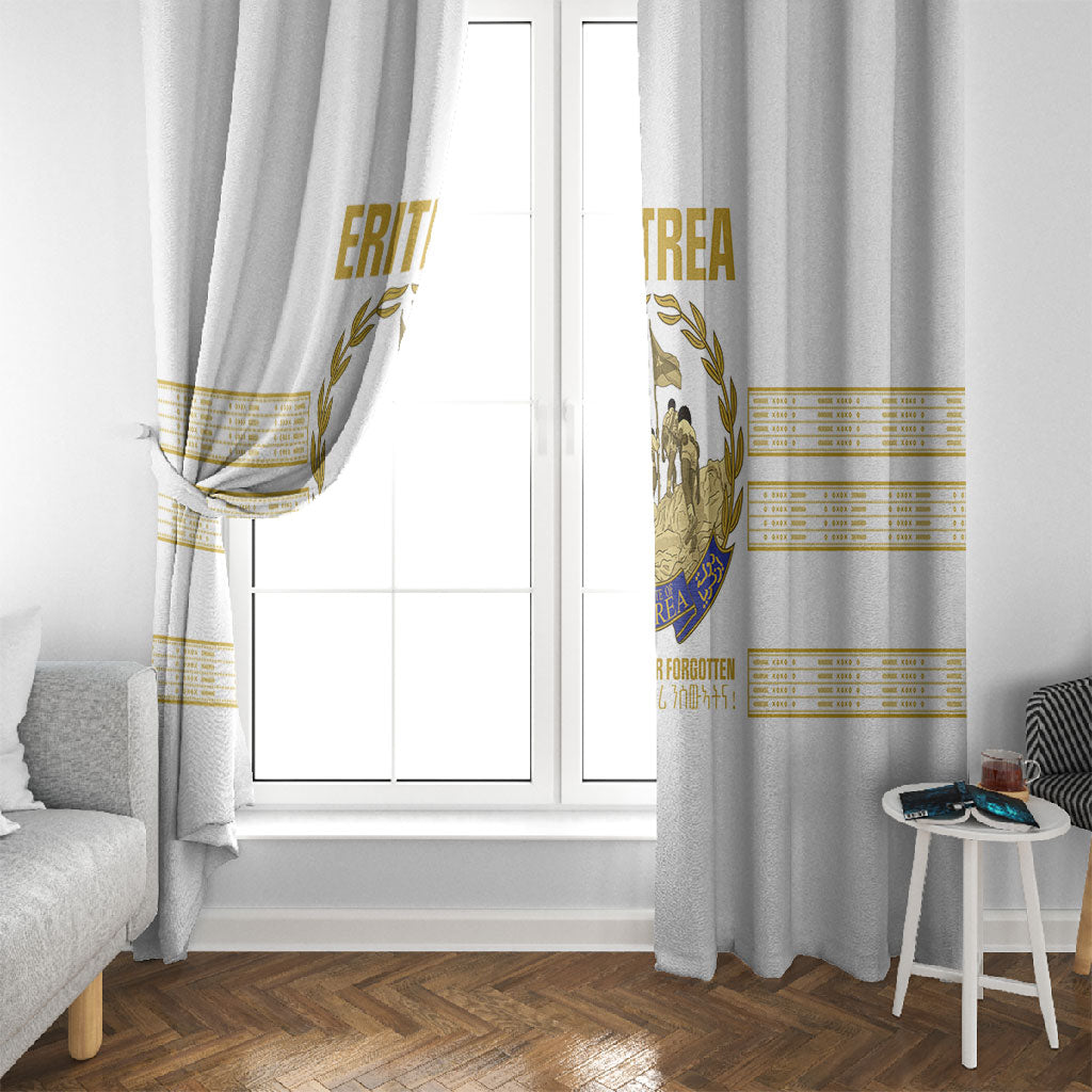 Eritrea Martyrs Day June 20 Window Curtain Never Forgotten Proud Eritrean Heritage White Version