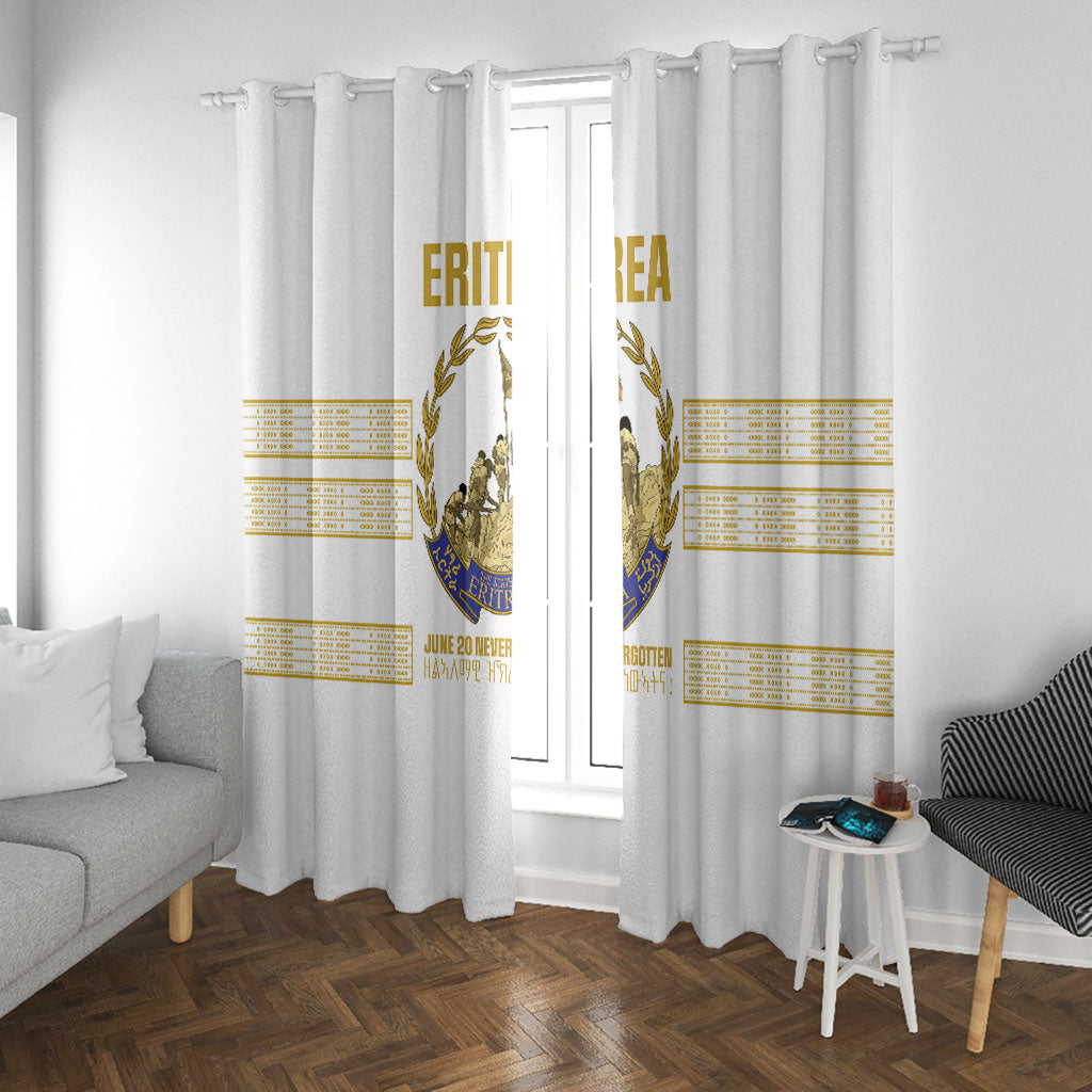 Eritrea Martyrs Day June 20 Window Curtain Never Forgotten Proud Eritrean Heritage White Version