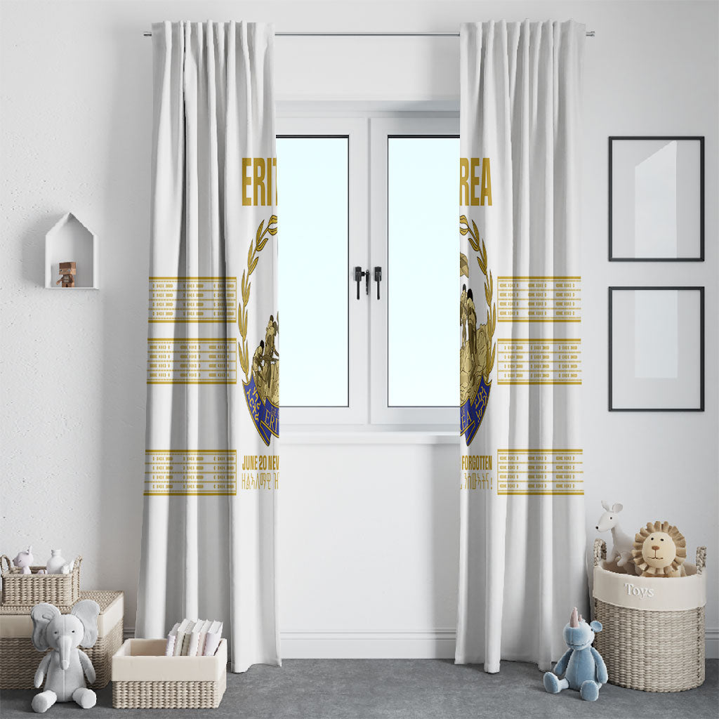 Eritrea Martyrs Day June 20 Window Curtain Never Forgotten Proud Eritrean Heritage White Version