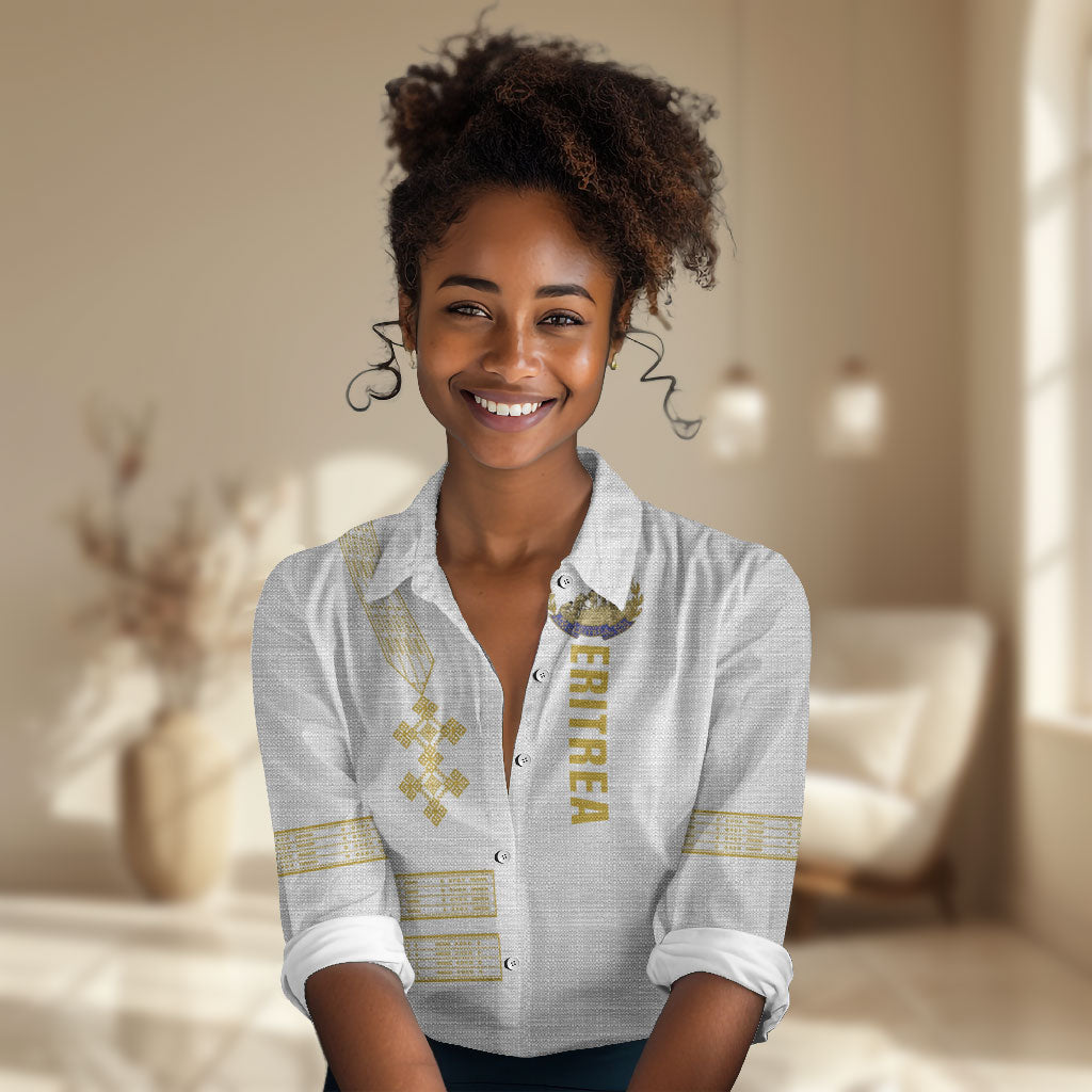 Eritrea Martyrs Day June 20 Women Casual Shirt Never Forgotten Proud Eritrean Heritage White Version