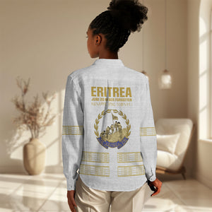 Eritrea Martyrs Day June 20 Women Casual Shirt Never Forgotten Proud Eritrean Heritage White Version