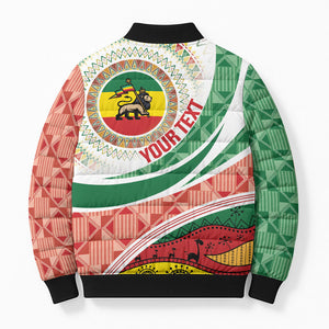 Ethiopia In My Blood Bomber Puffer Jacket Lion Of Judah In My Heart