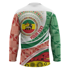 Ethiopia In My Blood Hockey Jersey Lion Of Judah In My Heart