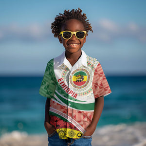 Ethiopia In My Blood Kid Hawaiian Shirt Lion Of Judah In My Heart