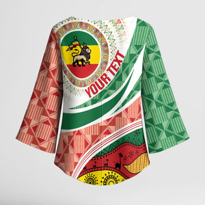 Ethiopia In My Blood Kimono Sleeve Blouse Lion Of Judah In My Heart