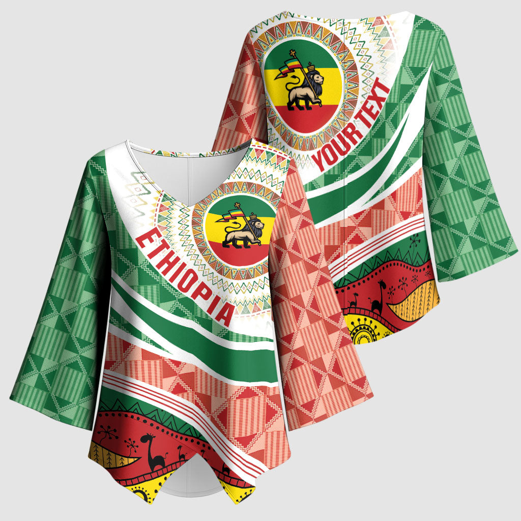 Ethiopia In My Blood Kimono Sleeve Blouse Lion Of Judah In My Heart