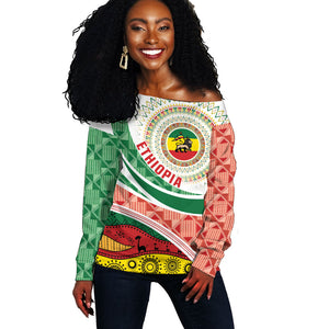 Ethiopia In My Blood Off Shoulder Sweater Lion Of Judah In My Heart