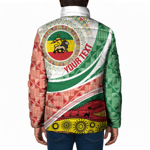 Ethiopia In My Blood Padded Jacket Lion Of Judah In My Heart