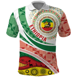 Ethiopia In My Blood Polo Shirt Lion Of Judah In My Heart