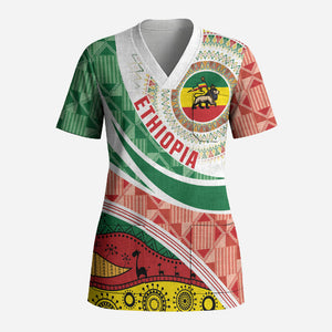 Ethiopia In My Blood Scrub Top Lion Of Judah In My Heart