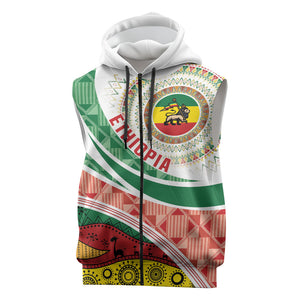Ethiopia In My Blood Sleeveless Zip Hoodie Lion Of Judah In My Heart