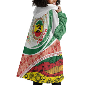 Ethiopia In My Blood Wearable Blanket Hoodie Lion Of Judah In My Heart