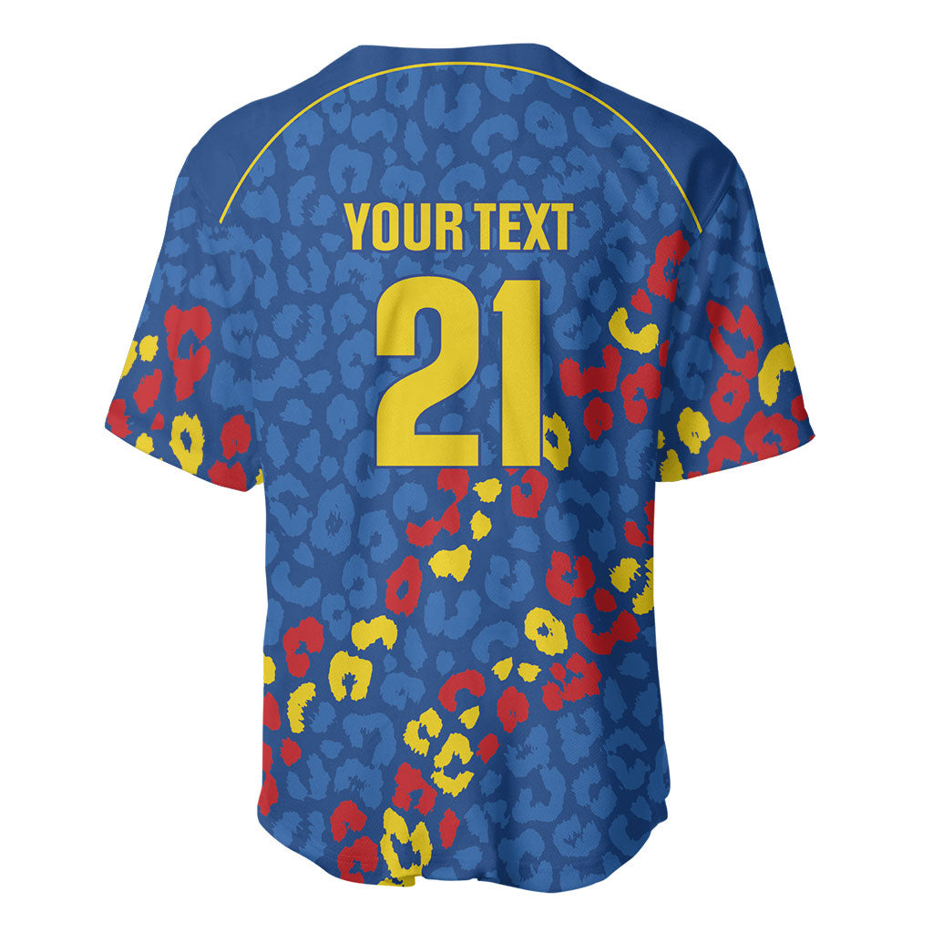 DR Congo Kopo ya Mokili Custom Baseball Jersey Kuba Kingdom Pattern Edition