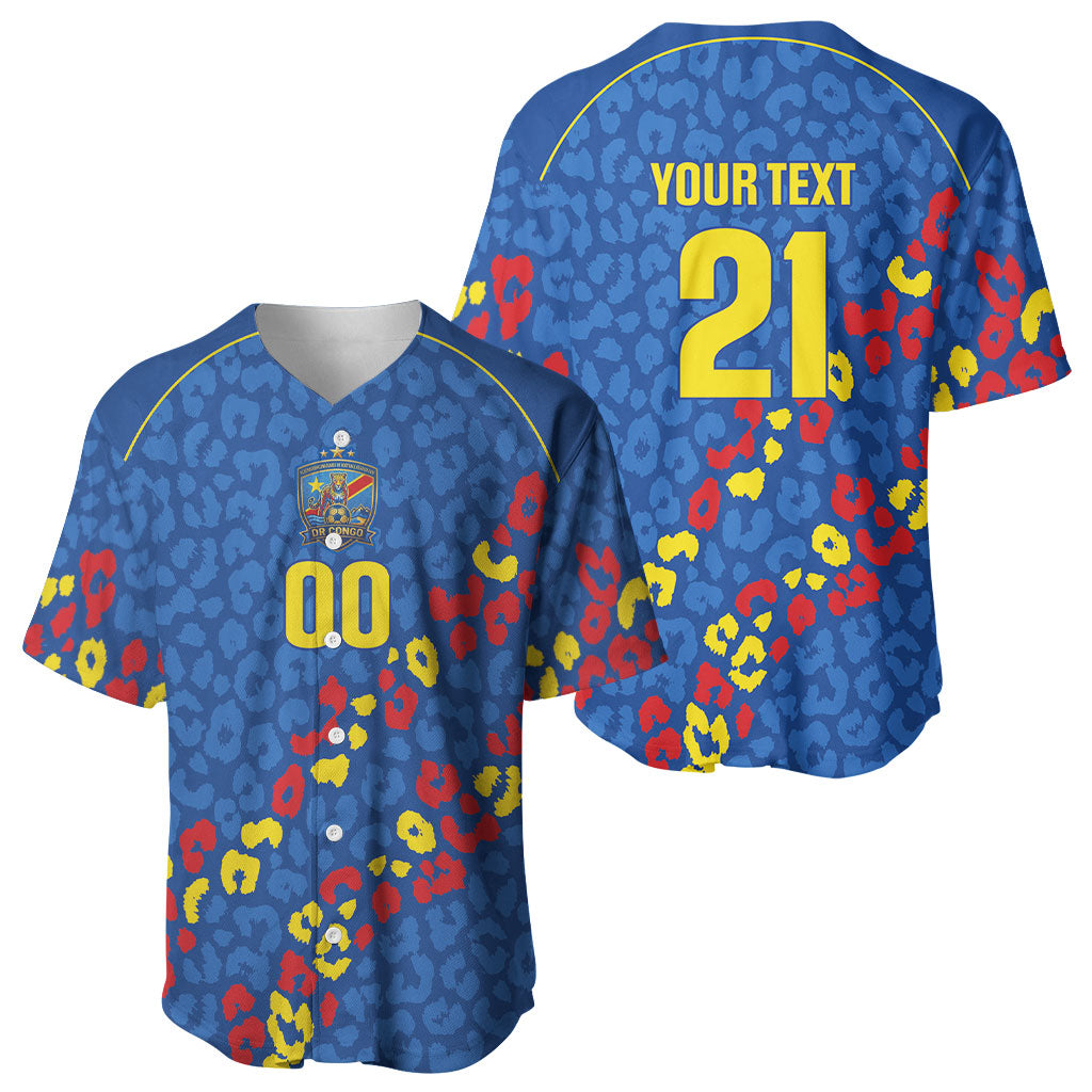 DR Congo Kopo ya Mokili Custom Baseball Jersey Kuba Kingdom Pattern Edition