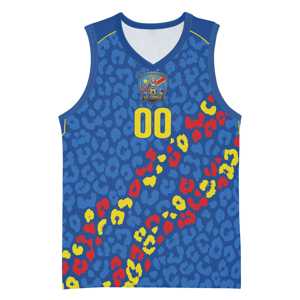 DR Congo Kopo ya Mokili Custom Basketball Jersey Kuba Kingdom Pattern Edition