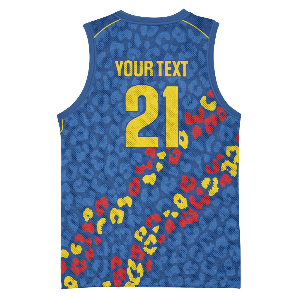 DR Congo Kopo ya Mokili Custom Basketball Jersey Kuba Kingdom Pattern Edition
