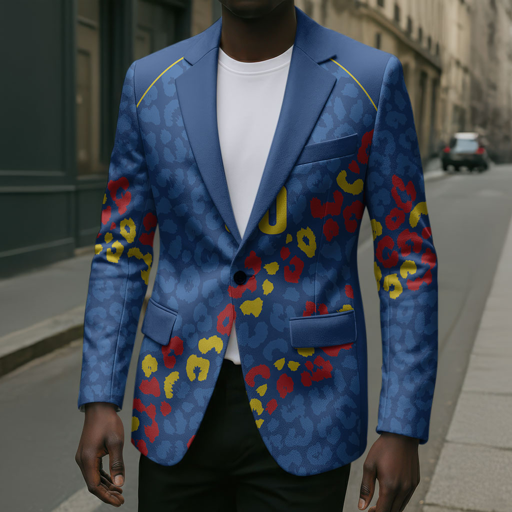 DR Congo Kopo ya Mokili Custom Blazer Kuba Kingdom Pattern Edition