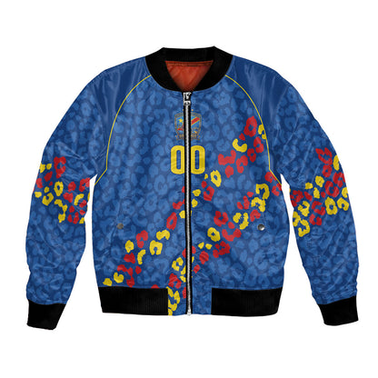 DR Congo Kopo ya Mokili Custom Bomber Jacket Kuba Kingdom Pattern Edition
