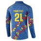 DR Congo Kopo ya Mokili Custom Button Sweatshirt Kuba Kingdom Pattern Edition